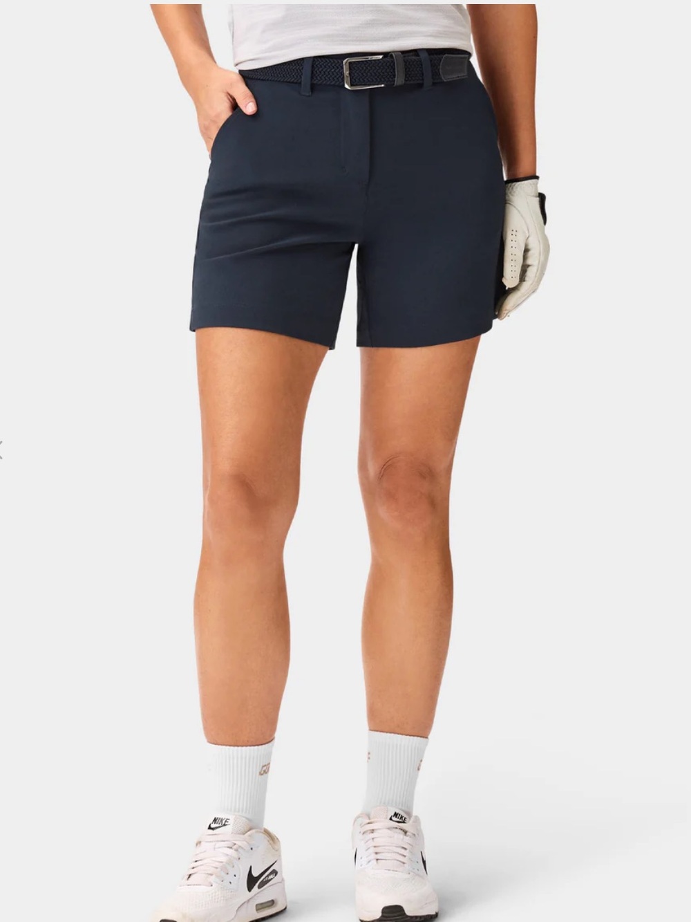 Macade Womens Flex golf shorts Medium 4” dark blue